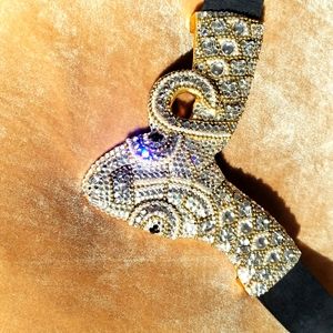 Vintage Ermine Austrian crystal belt